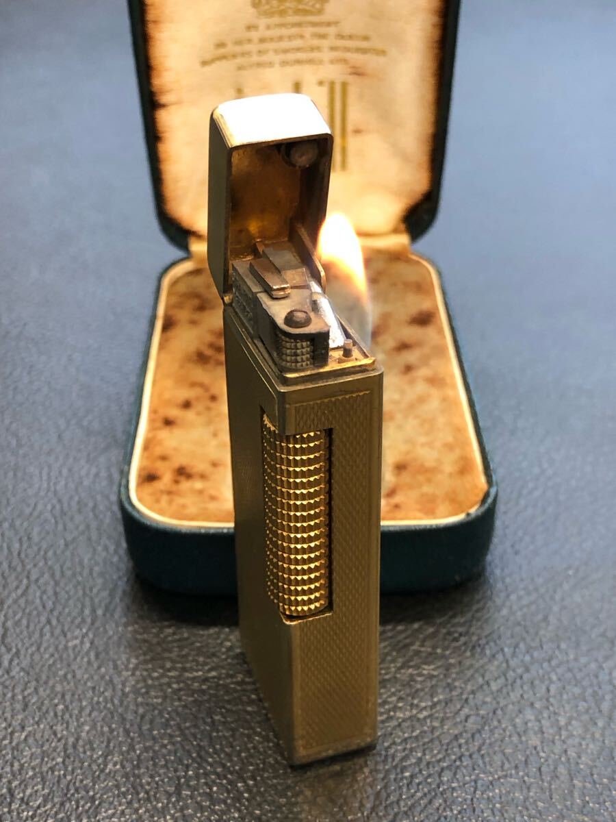 Dunhill ダンヒル ガスライター ヴィンテージ ゴールド 箱付き Dunhill ダンヒル ガスライター ヴィンテージ ゴールド 箱付き