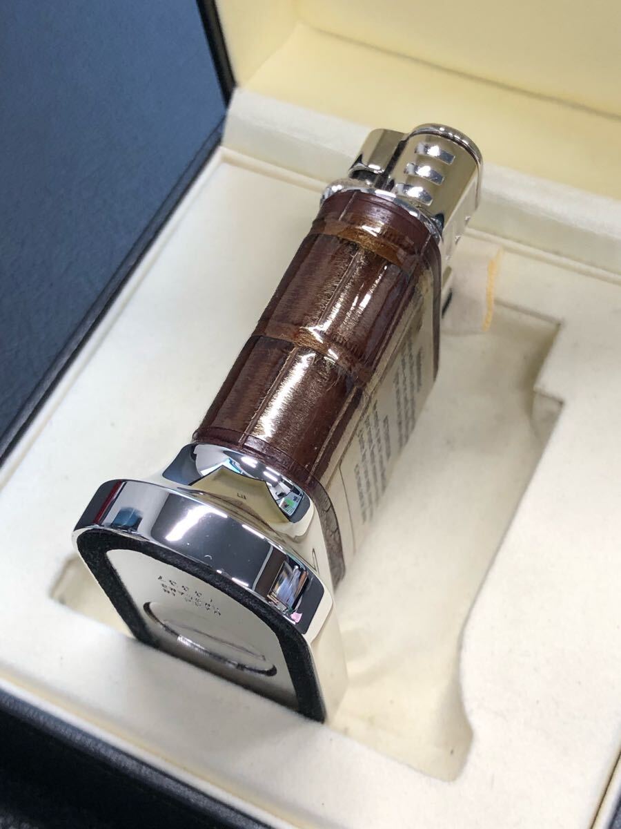 Dunhill ダンヒル ガスライター ユニーク クロコ革 箱付き 未