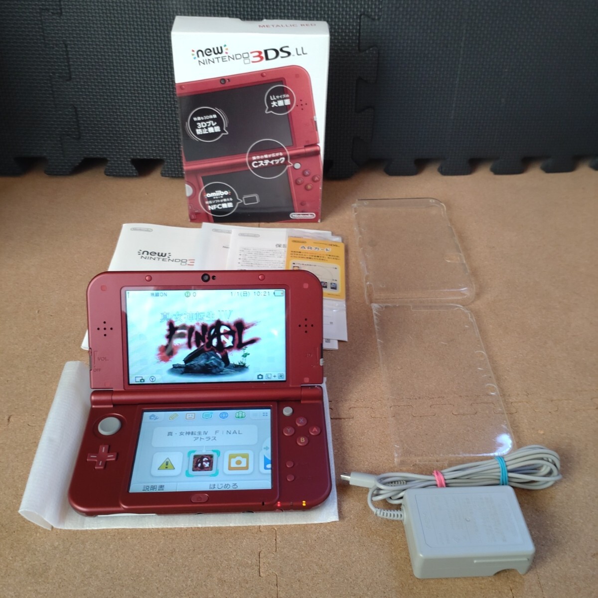 new NINTENDO 3DSLL メタリックレッド 付属品付 動作品 初期化済 new NINTENDO 3DSLL メタリックレッド 付属品付 動作品 初期化済
