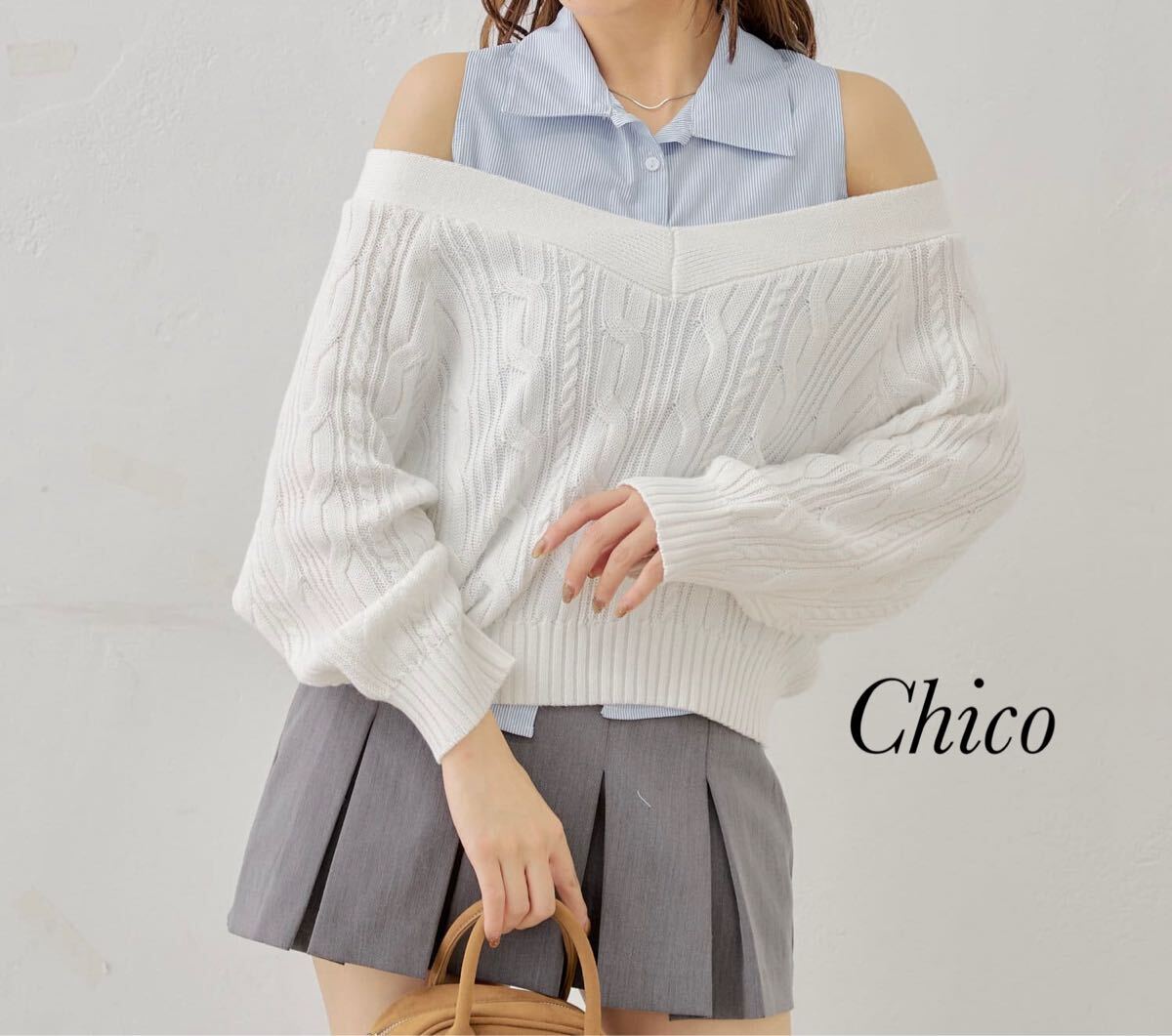 新品 Chico ノースリシャツ＋オフショルニット｜Yahoo!フリマ