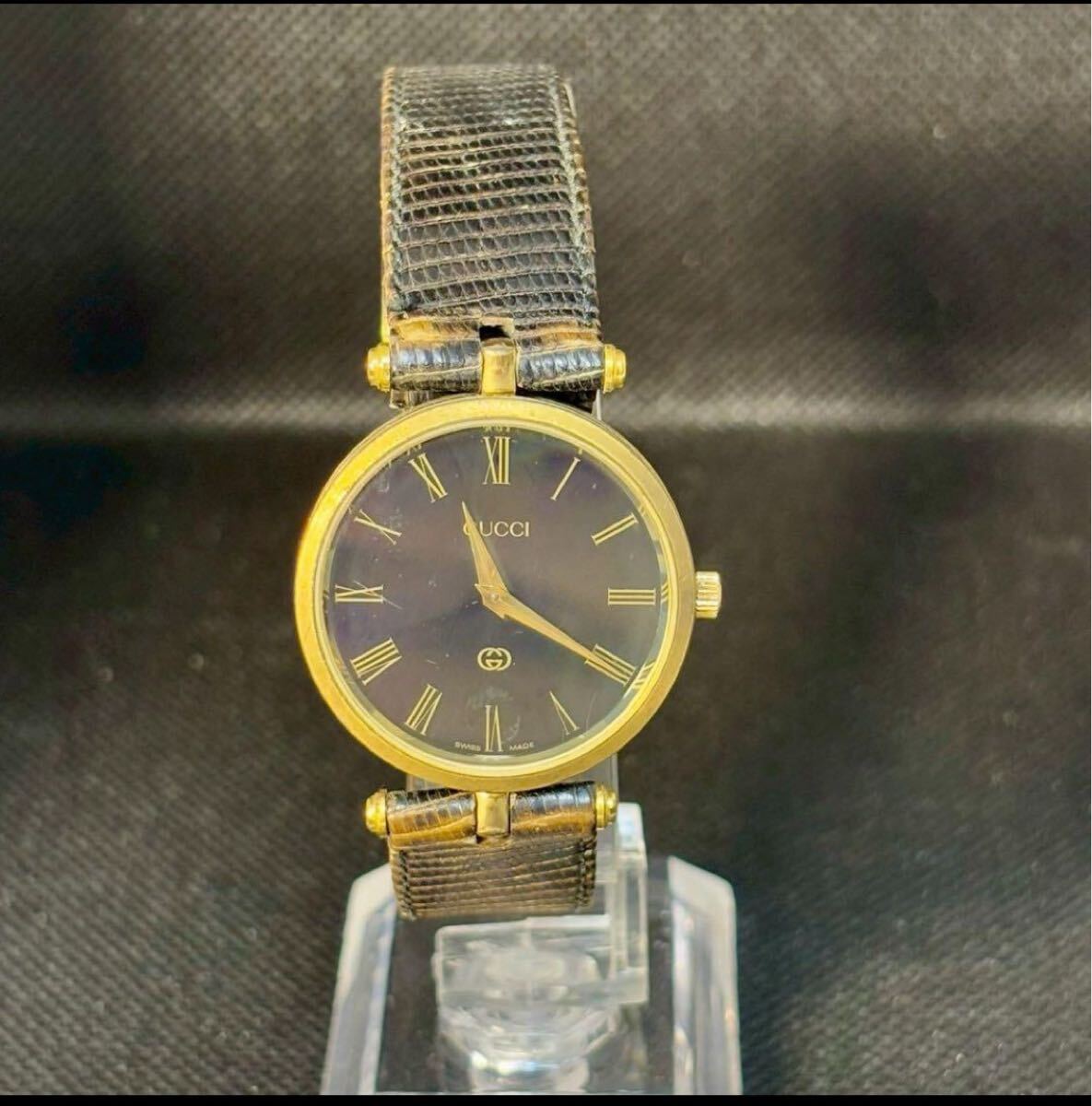 1円 美品 GUCCI 腕時計 オールドグッチ ブラック×ゴールド 1円 美品 GUCCI 腕時計 オールドグッチ ブラック×ゴールド