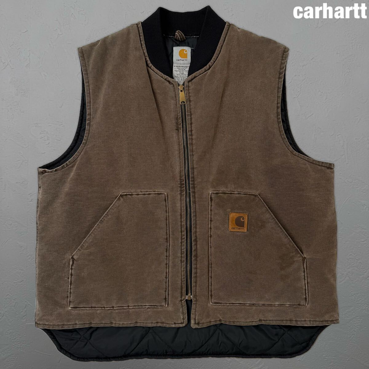 carhartt USA製 腰ステッチ ダックベスト V02 CHT カーハート carhartt USA製 腰ステッチ ダックベスト V02 CHT カーハート