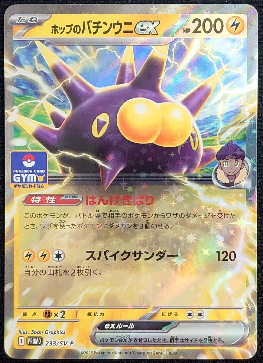 ポケモンカード】ホップのバチンウニex HP200(2025年版プロモ)I ポケモンカード】ホップのバチンウニex HP200(2025年版プロモ)I