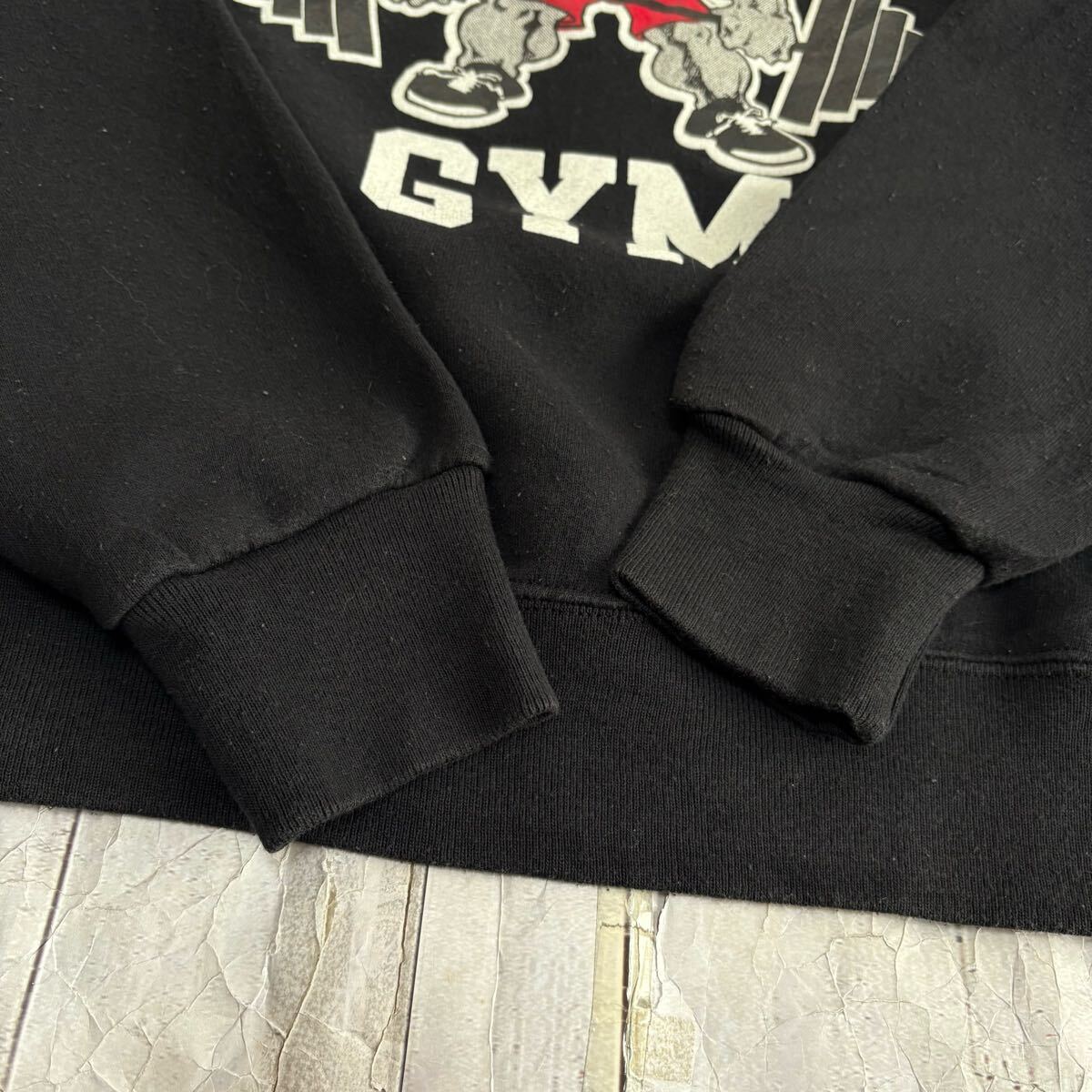 80s 90s USA производства SOFFE HEAVY SWEATSsofi-USMC тренировочный L размер милитари US б/у одежда 