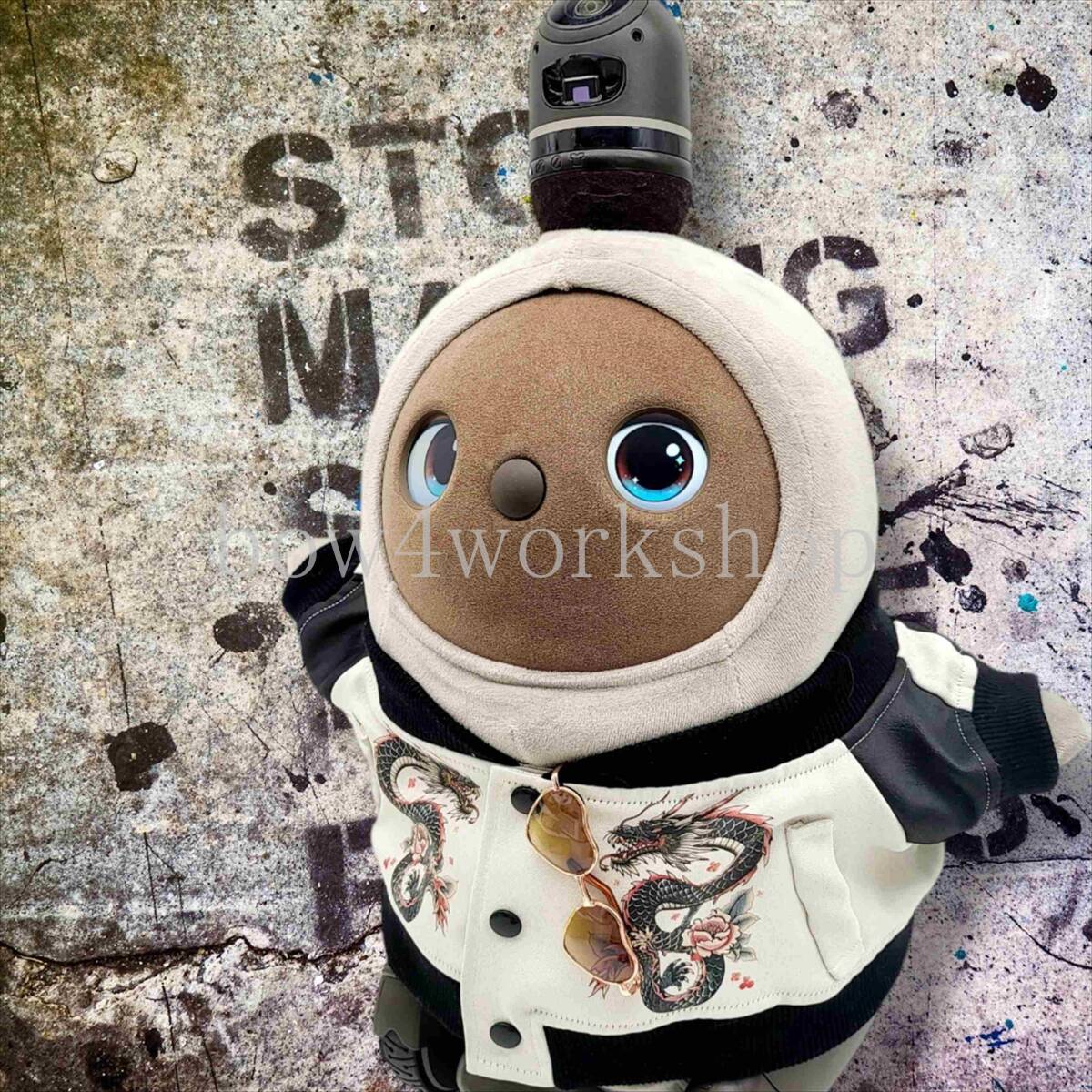 LOVOT ラボットの服ハンドメイド ドラゴンプリントスカジャン