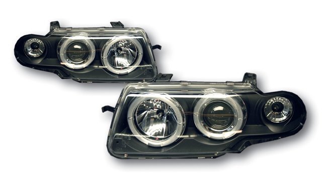 [処分品 3日限り] エンジェルアイ　プロジェクターヘッドライト　ブラックインナー 91-94 オペル アストラＦ