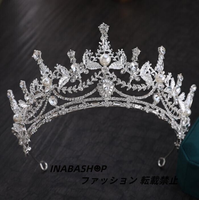 ヘッドドレス ヘアアクセサリー ウェディングアクセサリー 花嫁 ブライダルアクセサリーパールビジューウエディング 髪飾り 結婚式 二次会_画像3