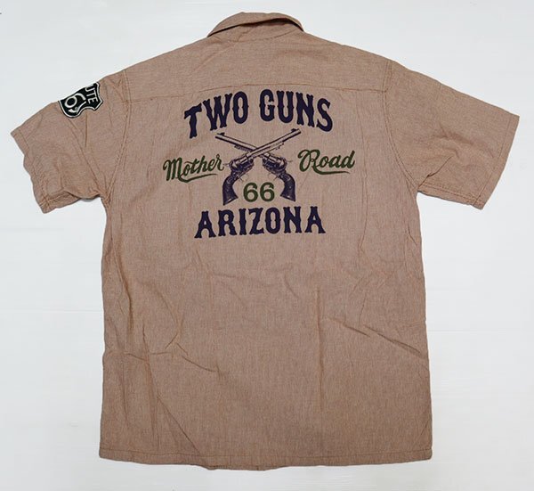 SS65マックヒル McHILLトーイズ マッコイTOYS McCOY古着ワークシャツ半袖シャツ日本製ルート66パッチ付きチェックシャツ15ボックスシャツ_画像6