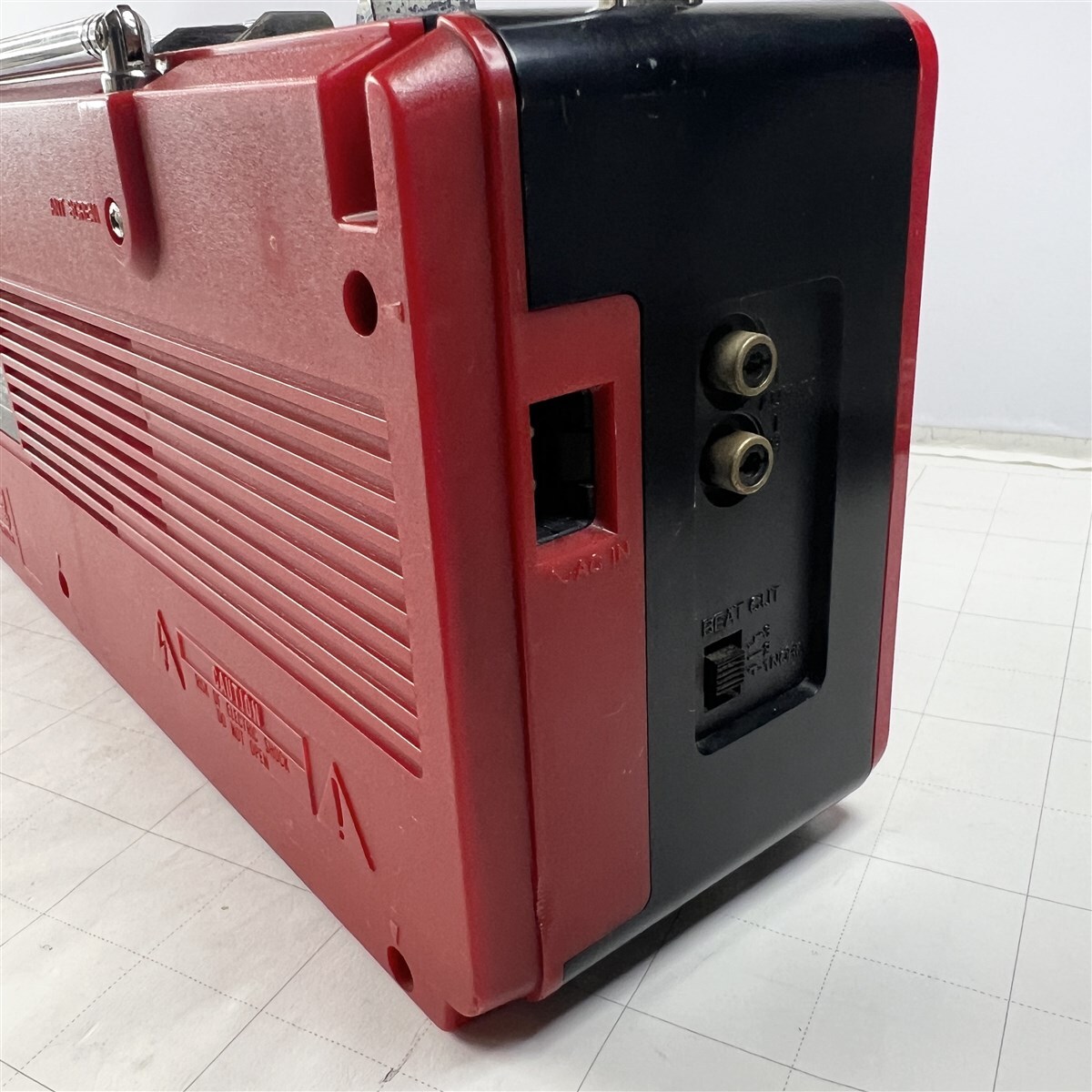 Victorビクター ダブルカセット・ラジカセ RC-W3 赤レッド 昭和レトロ ラジオ カセット_画像10