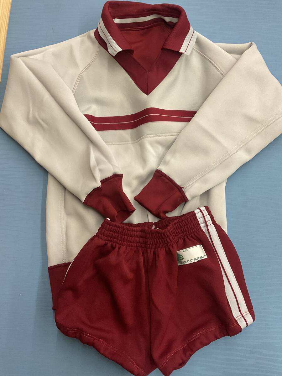 大切な 体操着 ダービースター 体操服 エンジ セット 廃盤品 レトロ パンツ