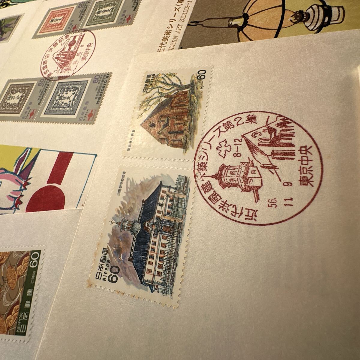 初日カバー 日本切手初日カバー FDC 60円 封筒に複数枚切手