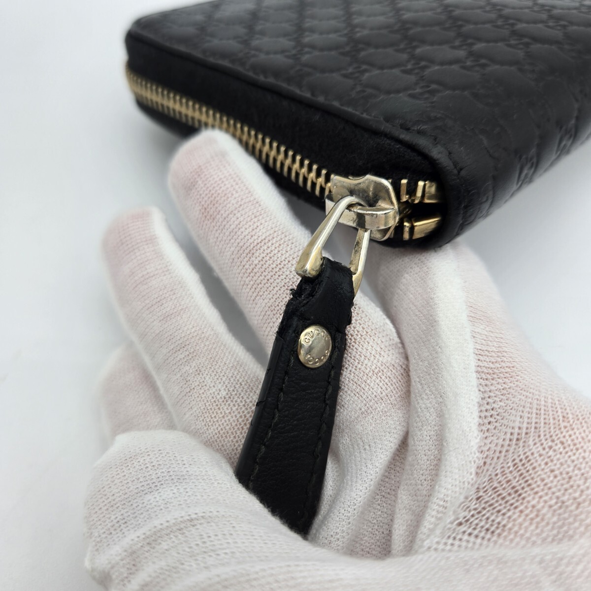 GUCCI グッチ ラウンドファスナー 長財布 財布 マイクロシマ GUCCI グッチ ラウンドファスナー 長財布 財布 マイクロシマ