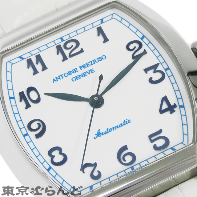 101780411 アントワーヌ プレジウソ AUTOMATIC オートマチック ホワイト SS レザー 200本限定 純正尾錠 腕時(shí)計(jì) メンズ 自動(dòng)巻 仕上済