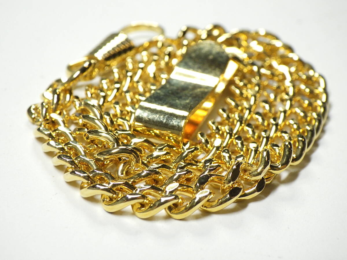 2504　pocketwatch　金屬制　チェーン　鎖　ゴールド系　約36㎝