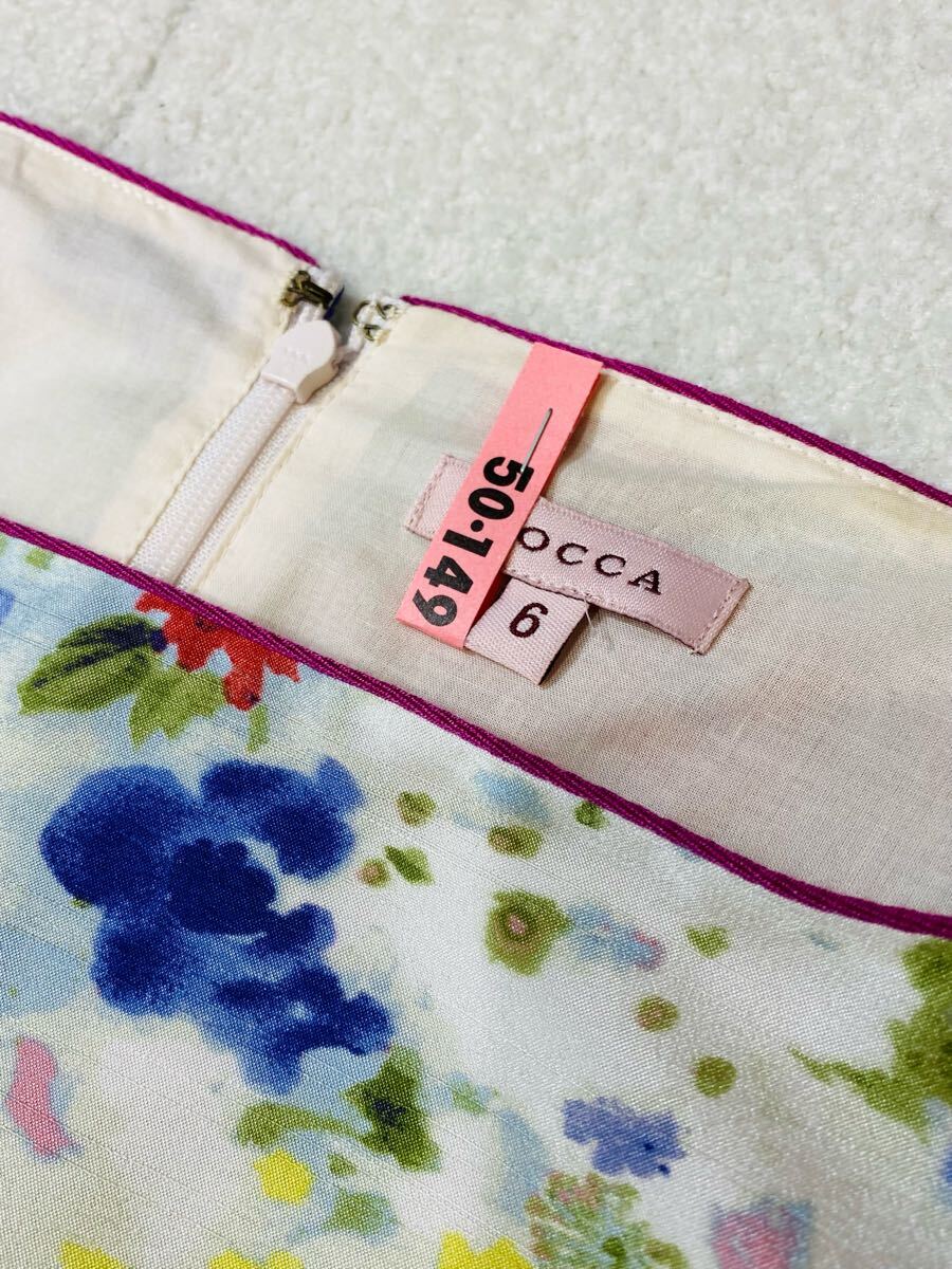 極美品】TOCCA Aライン 花柄 ワンピース 6サイズ トッカ 極美品】TOCCA Aライン 花柄 ワンピース 6サイズ トッカ