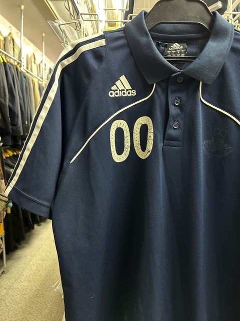 【難あり】早稲田大學(xué) ア式蹴球部 サッカー adidas ジャージ ユニフォーム CLIMA365 紺 O