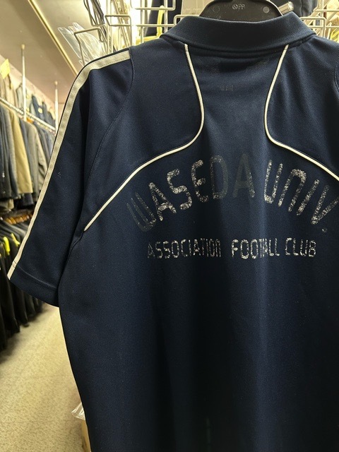 【難あり】早稲田大學(xué) ア式蹴球部 サッカー adidas ジャージ ユニフォーム CLIMA365 紺 O