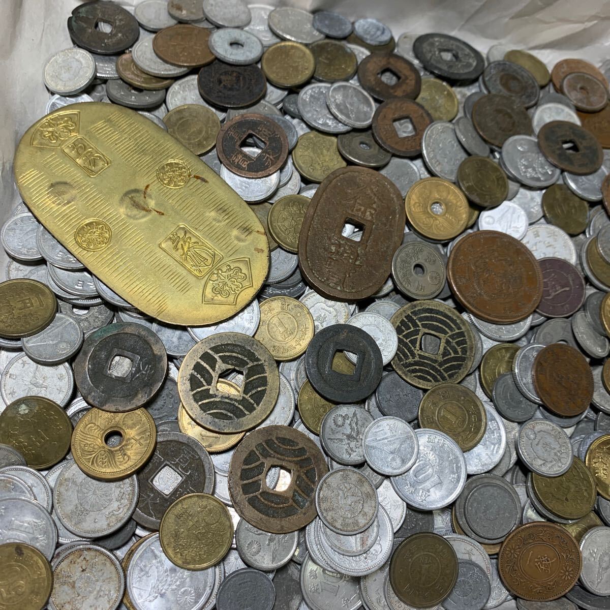 4k 1円〜 日本古銭 天保通宝 寛永通宝 黄銅貨 青銅貨 竜銅貨
