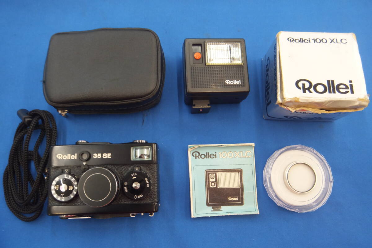 ★☆即決　RLLEI ローライ　コンパクトフィルムカメラ　35SE　フラッシュ 100XLC・ソフトケース付き　送料無料☆★_画像1