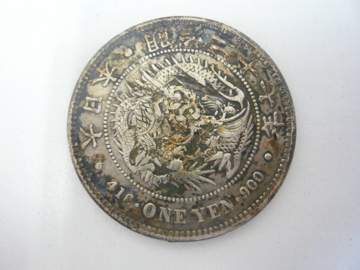 38684 【保管品】 明治27年 新1円銀貨 小型 一圓銀貨 左丸銀打 38684 【保管品】 明治27年 新1円銀貨 小型 一圓銀貨 左丸銀打