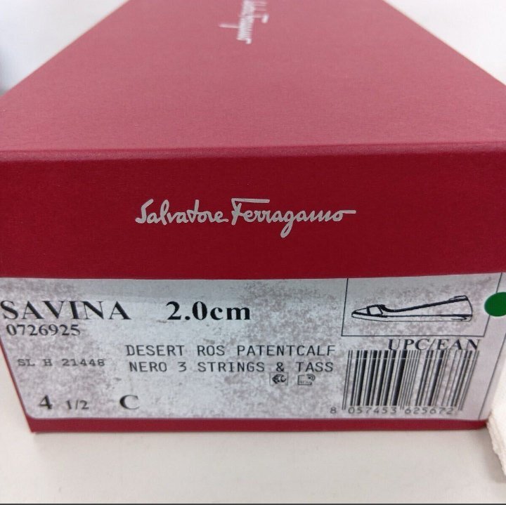 新品未使用 Salvatore Ferragamo サルヴァトーレフェラガモ SAVINA リボン フラットシューズ バレエシューズ ピンク サイズ4 1/2