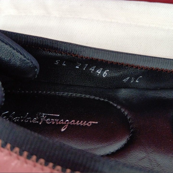 新品未使用 Salvatore Ferragamo サルヴァトーレフェラガモ SAVINA リボン フラットシューズ バレエシューズ ピンク サイズ4 1/2