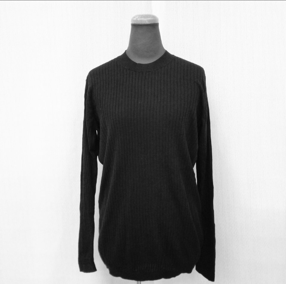  прекрасный товар +J Uniqlo × Jil Sander сотрудничество шелк . ребра вязаный свитер L размер плюс J UNIQLO JIL SANDER cut and sewn tops 