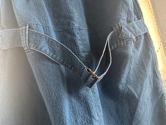 ヒステリックグラマー デニム風(fēng)スエット生地ロゴギターガール美品ベルト付ワンピース