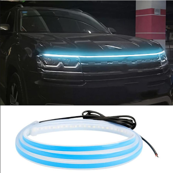 ★ LED チップ シリコンチューブ / テープ 防水仕様 12V カットOK / 単色 アイスブルー / 120cm