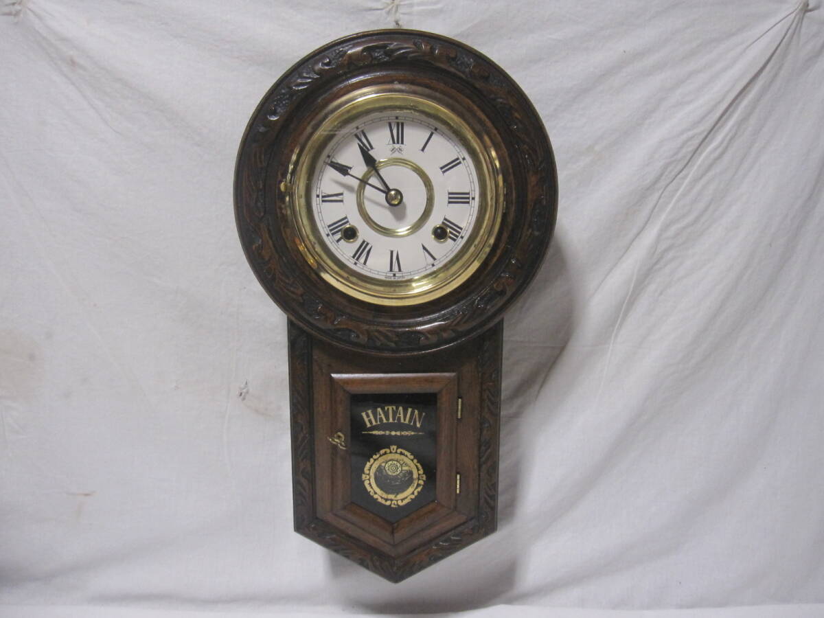 完動品 オーバーホール済 古時計 高野時計 頭丸尾長 6インチ 完動品 オーバーホール済 古時計 高野時計 頭丸尾長 6インチ