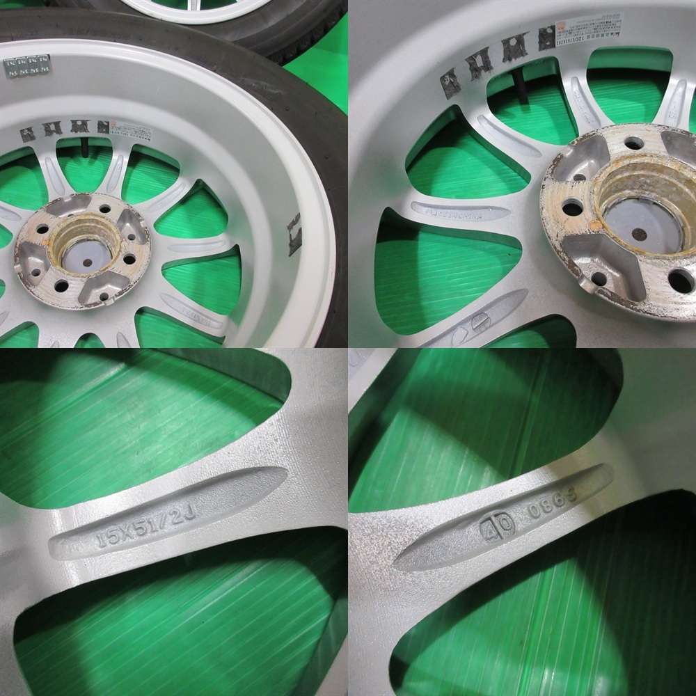 ヤリス 185/60R15 2023年バリ山スタッドレス 80%-85%山 BRIDGESTONE BLIZZAK VRX2 4本 4穴PCD100 5.5J +40 アクア フィールダー 中古新潟