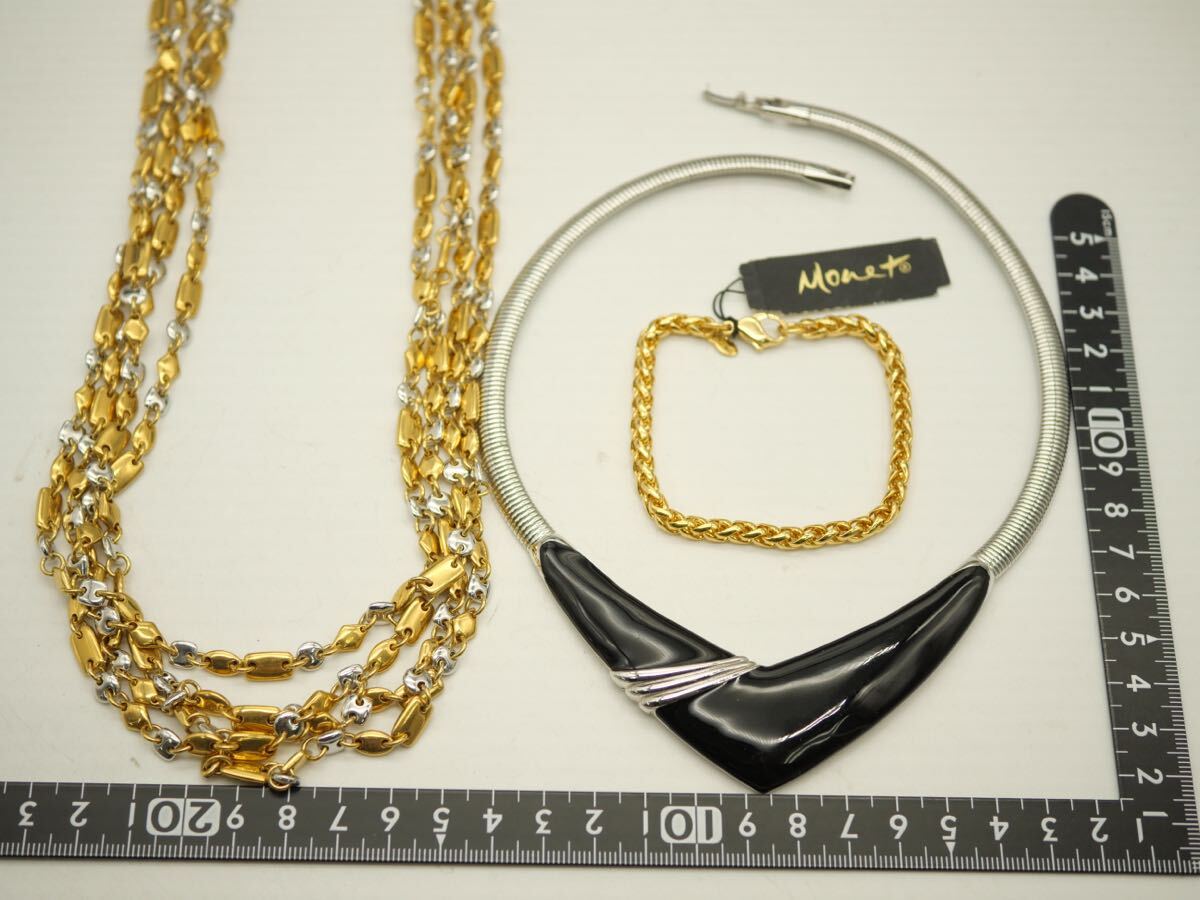 D75】MONET モネ ネックレス ブレスレット ゴールドカラー など D75】MONET モネ ネックレス ブレスレット ゴールドカラー など