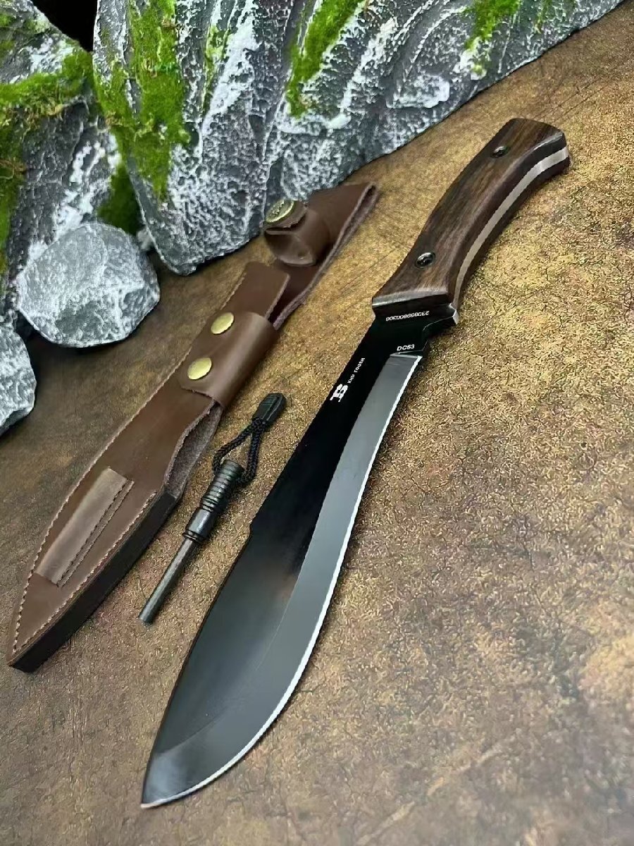 【逸品】 全長36CM◇ 大型サバイバルナイフ 刃厚6mm 山刀 薪割り 大工道具 その他