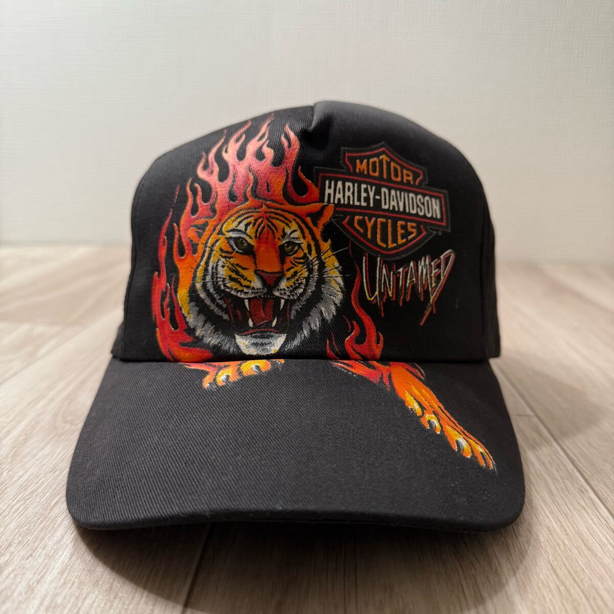 90s ハーレーダビッドソン キャップ USA製 タイガー柄