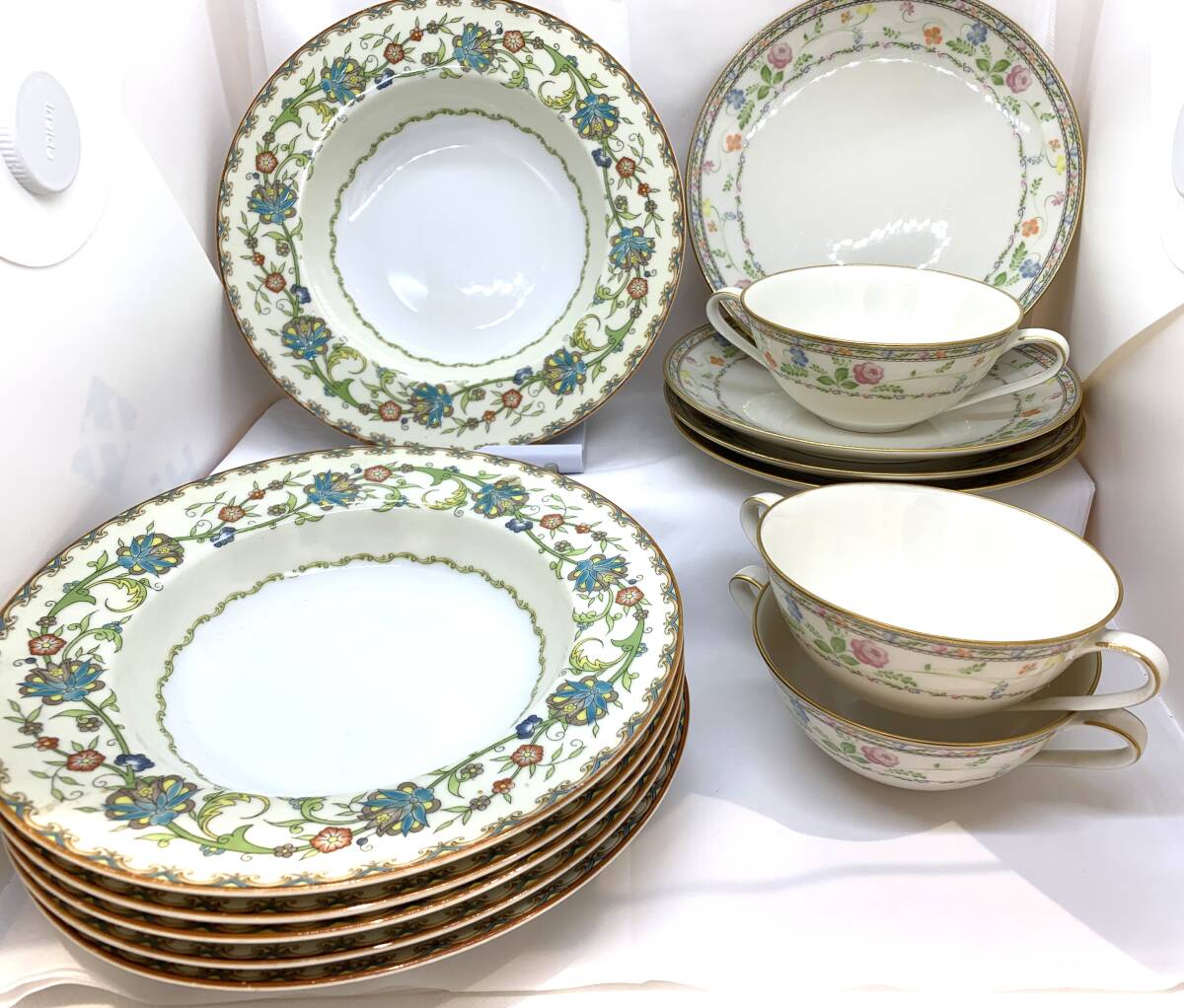 SM4049~) NORITAKE ノリタケ 庫山窯 角大皿 スープカップ SM4049~) NORITAKE ノリタケ 庫山窯 角大皿 スープカップ