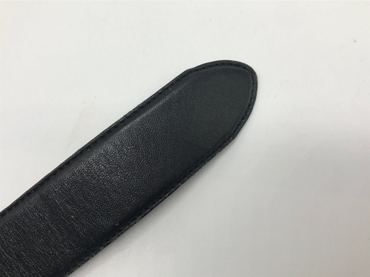 ■【YS-1】 ダックス DAKS ベルト ■ バックル分離可能 GP ゴールド 本革 レザー 黒系 5穴 全長100cm 幅2,8cm 【同梱可能商品】K