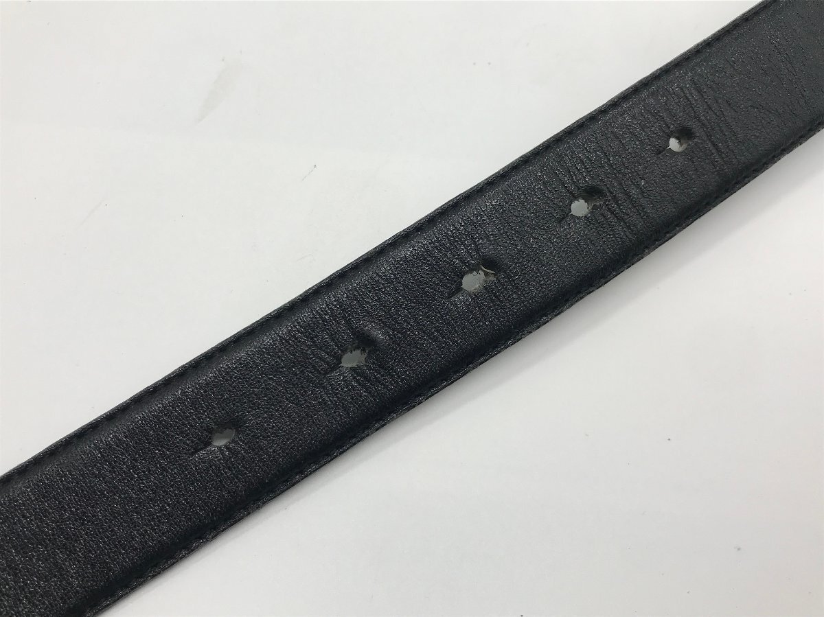 ■【YS-1】 ダックス DAKS ベルト ■ バックル分離可能 GP ゴールド 本革 レザー 黒系 5穴 全長100cm 幅2,8cm 【同梱可能商品】K