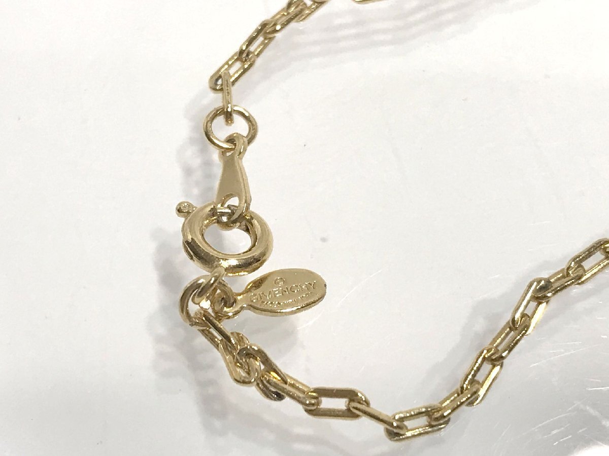 ■【YS-1M】 狀態(tài)良好 ■ ジバンシイ GIVENCHY ■ GG ロゴ ネックレス ■ GP ゴールド系 トップ1.3cm×2.3cm 【同梱可能商品】■D