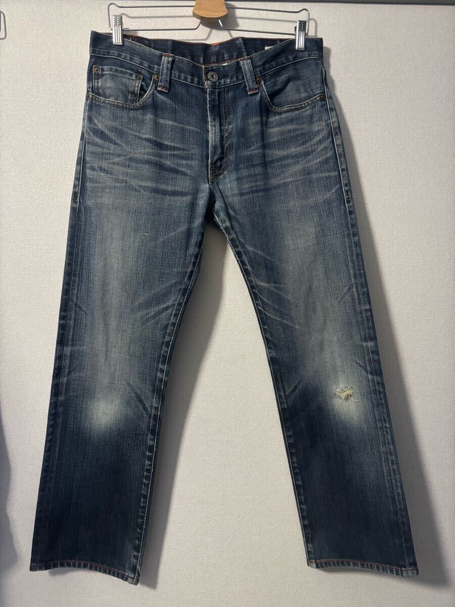 送料無料★LEVI´S PREMIUM★デニム★505★W34★皮パッチ 日本製 ジーンズ リーバイス