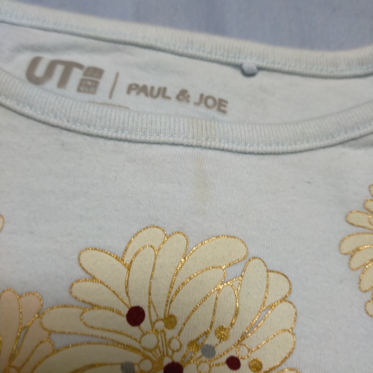 ユニクロ　ポール&ジョー　コラボUTシャツ　半袖 　130cm 花柄 猫 子供服 女の子 Tシャツ 半袖カットソー トップス