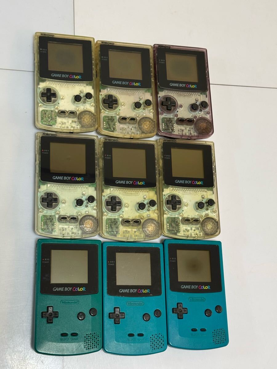 ゲームボーイカラー 本体 9台セット ジャック品 基盤あり 送料 ゲームボーイカラー 本体 9台セット ジャック品 基盤あり 送料