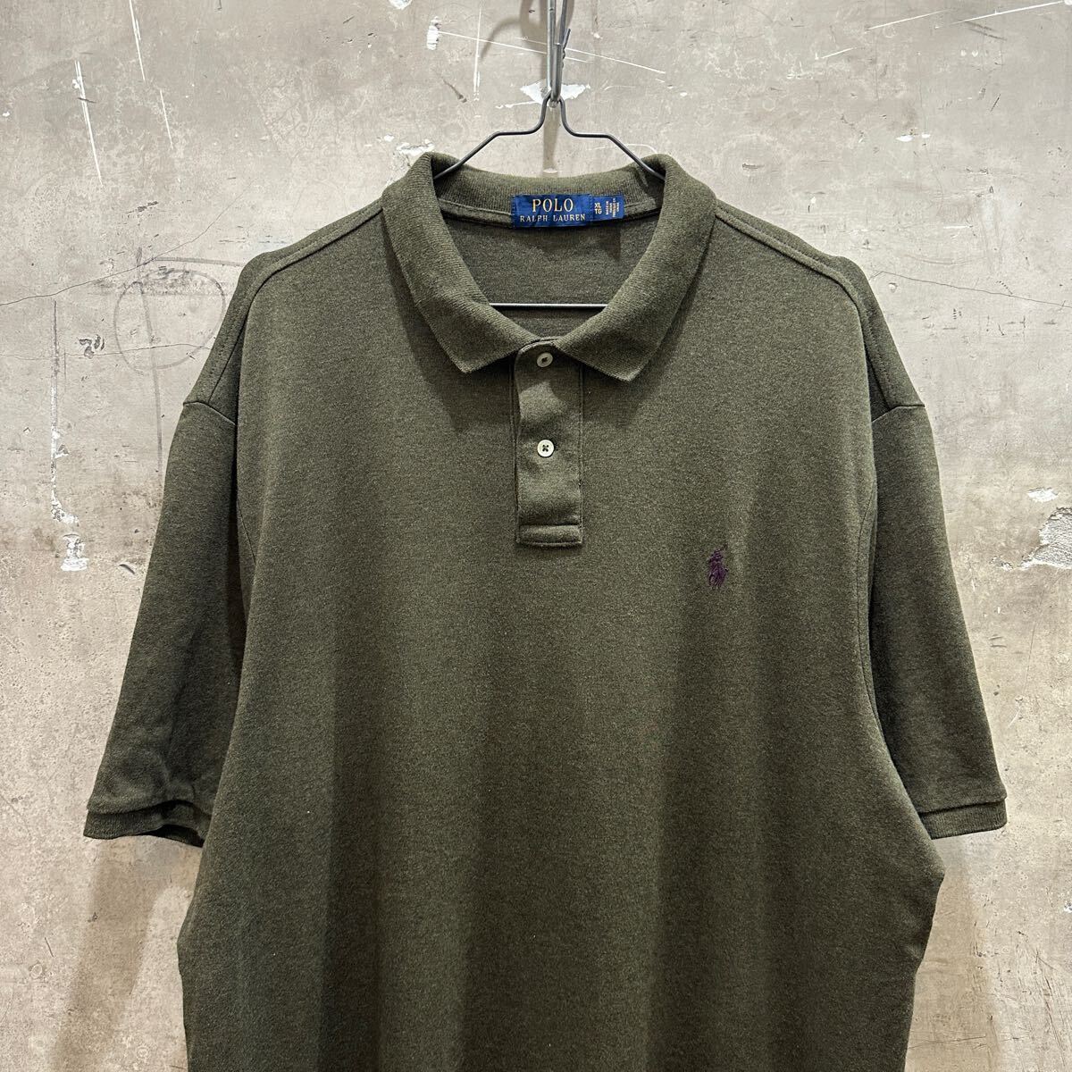 古著 ポロラルフローレン ポロシャツ カーキ POLO RALPH LAUREN