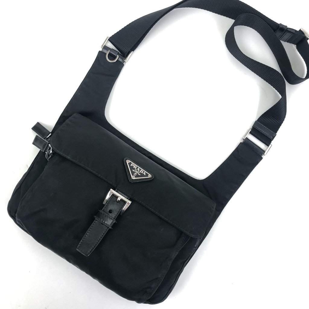 PRADA プラダ テスート ナイロン ショルダーバッグ 三角ロゴ PRADA プラダ テスート ナイロン ショルダーバッグ 三角ロゴ