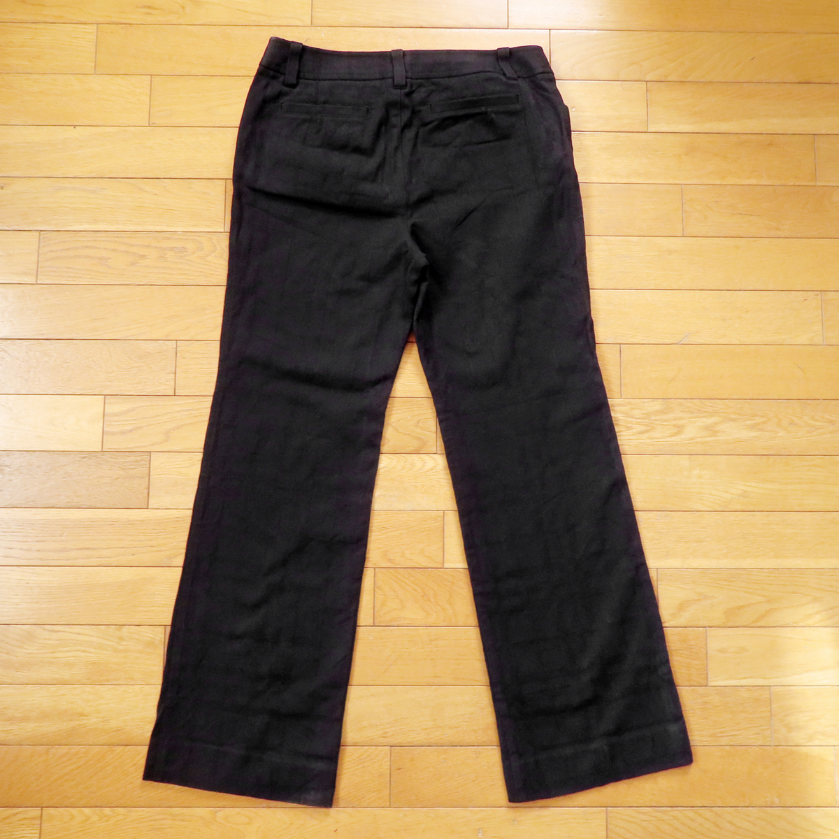 バーバリーロンドン ブラック パンツ チェック柄 ★ size 44 (77cm) (L～XL) ★ レディース Burberry London ジーンズ ワイド ジーンズ