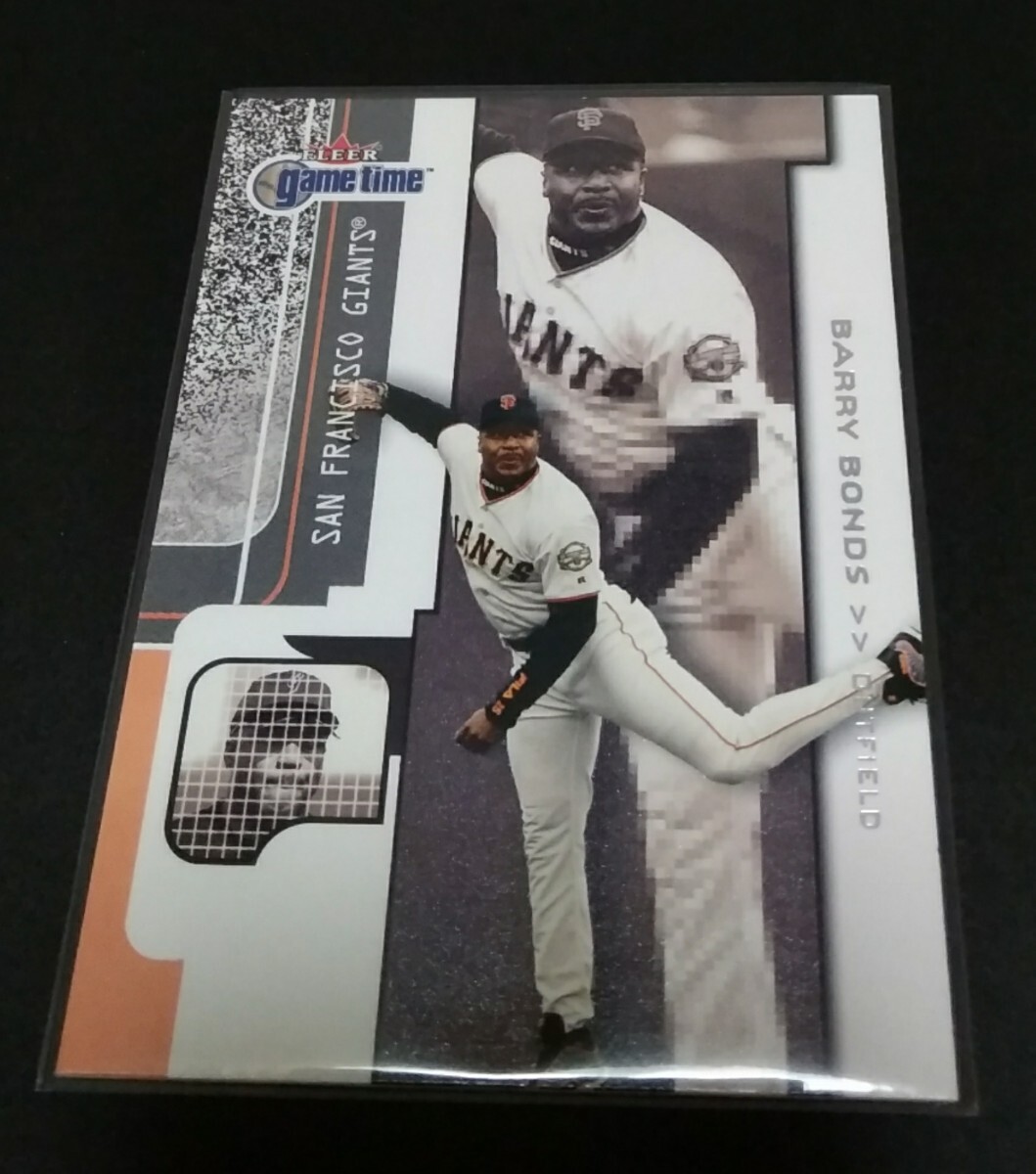 MLB 2001年FLEER game time バリー?ボンズ(ジャイアンツ) No,5?！锩妗⒆笊膝?、若干のダメージありGiants BARRY BONDS 