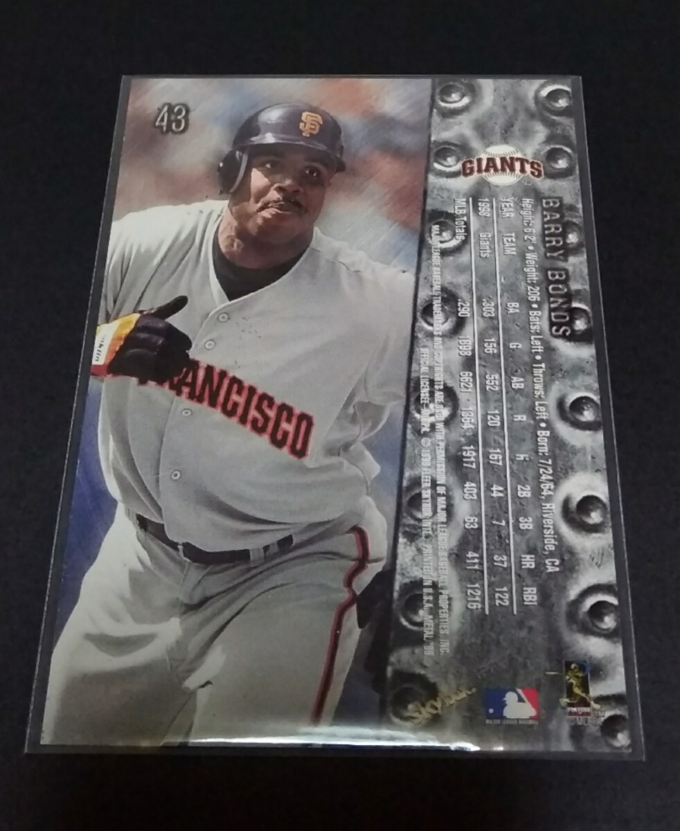 MLB 1999年FLEER SKYBOX バリー?ボンズ(ジャイアンツ)METAL UNIVERSE BONDS No.43。GIANTS BARRY BONDS