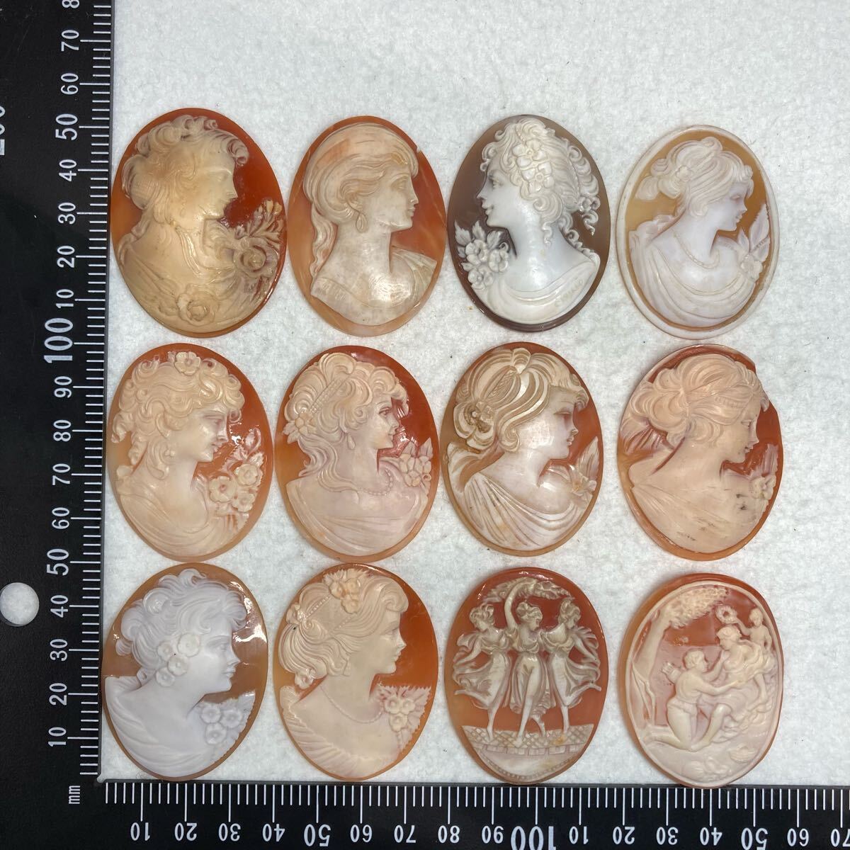 1円〜!!☆シェルカメオおまとめ100.7g☆a 約503.5ct ルース 裸石 1円〜!!☆シェルカメオおまとめ100.7g☆a 約503.5ct ルース 裸石