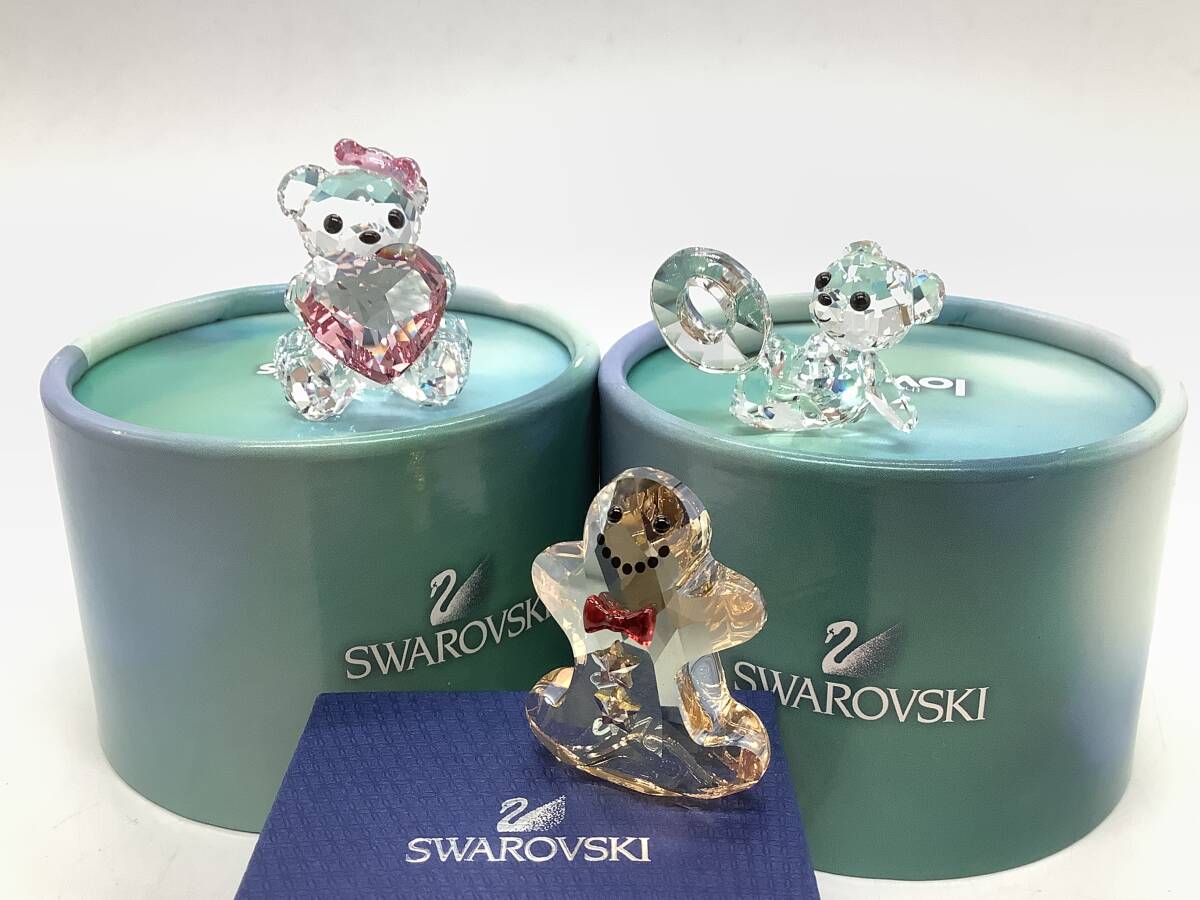 u8137 美品 SWAROVSKI スワロフスキー クリスタル くま 人形 3点 u8137 美品 SWAROVSKI スワロフスキー クリスタル くま 人形 3点
