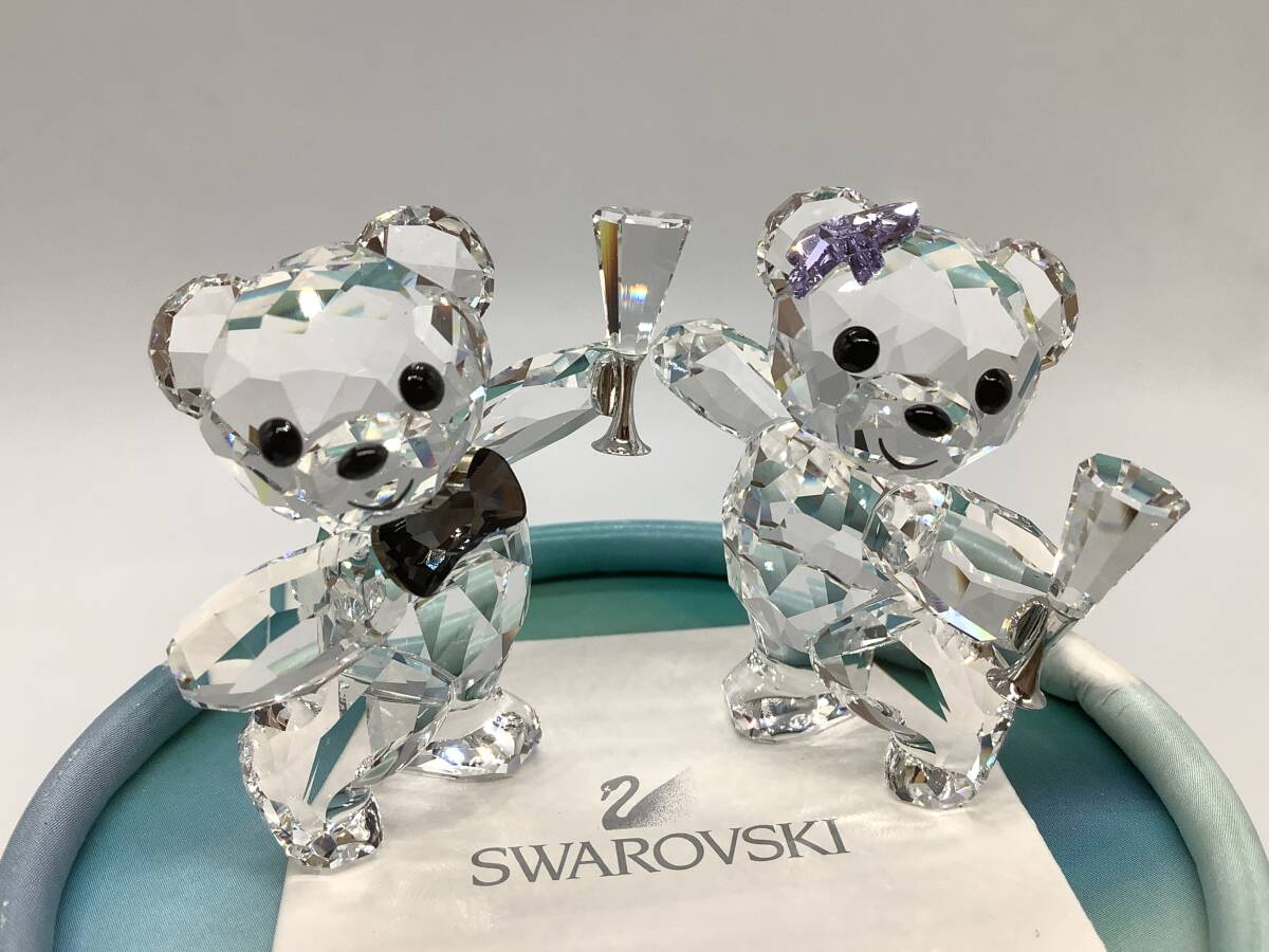 u8218 美品 SWAROVSKI スワロフスキー クリスタル クマ 2個 u8218 美品 SWAROVSKI スワロフスキー クリスタル クマ 2個