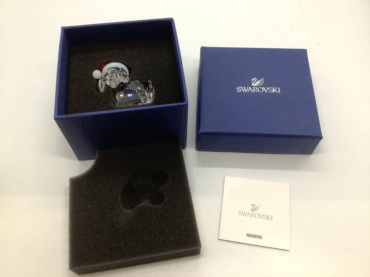 u8224 美品 SWAROVSKI スワロフスキー クリスタル 犬 クリスマス u8224 美品 SWAROVSKI スワロフスキー クリスタル 犬 クリスマス
